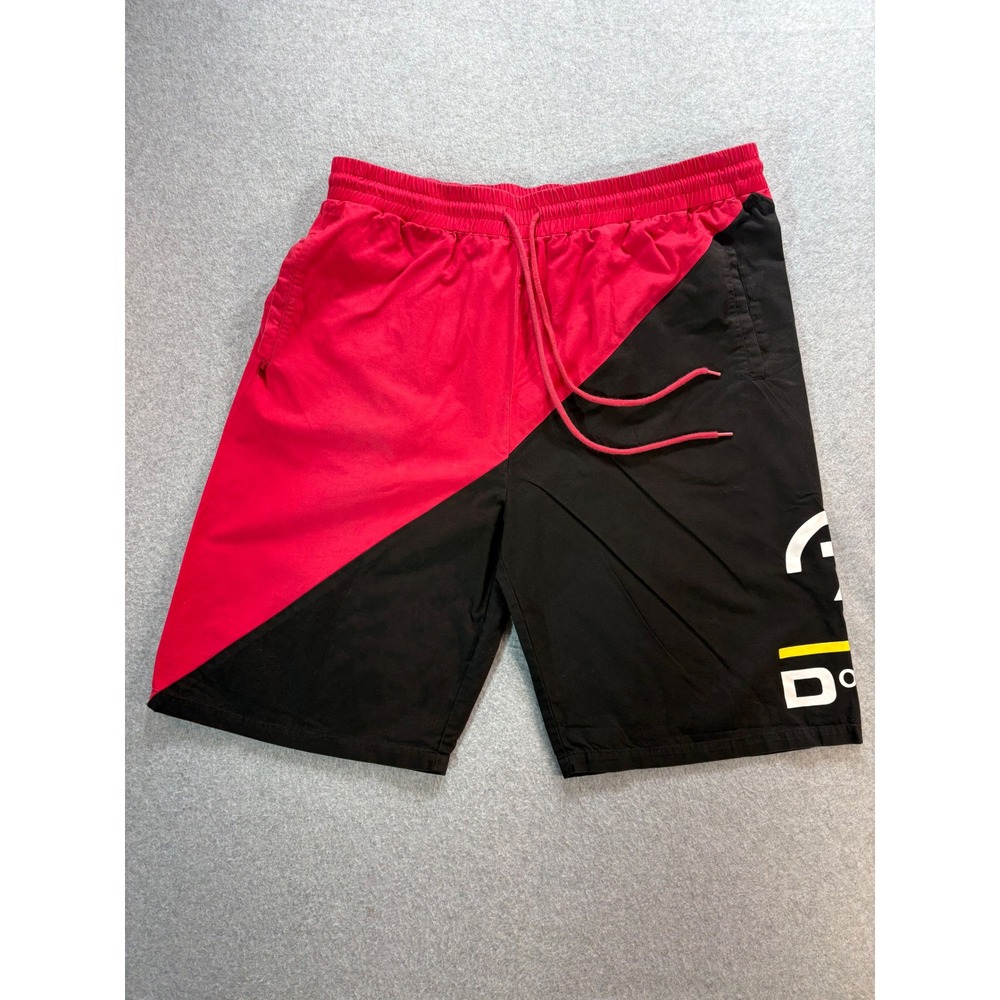 Dope Sport Bougie Crew Mens Red Black Colorblock Shorts XXL Cotton Streetwear
